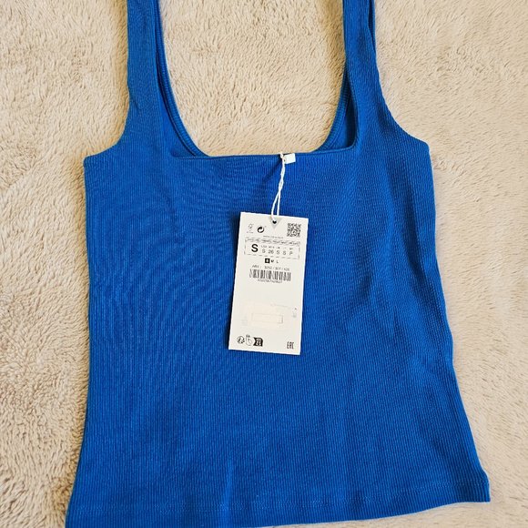 ZARA Royal Blue Tank Top Basics - Picture 3 of 5